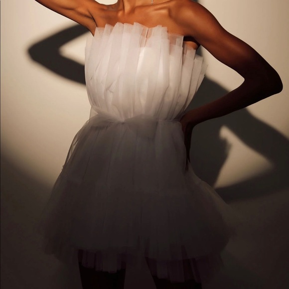 White tulle mini dress - Picture 2 of 5